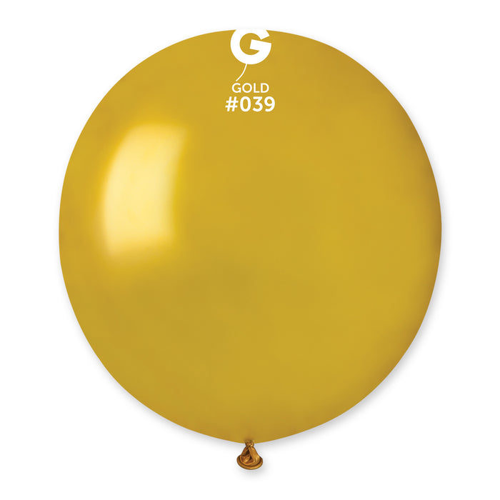 19" Latex Balloon - Metallic Gold - 25pcs