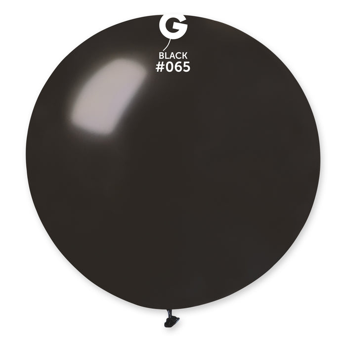 31" Latex Balloon - Metallic Black - 1pcs