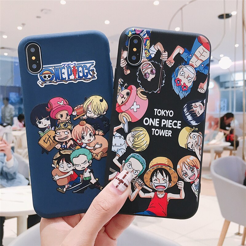 Cartoon One Piece Cute Case For Iphone 6 6s 6plus 7 8 Plus Candy Color Geggoo Com