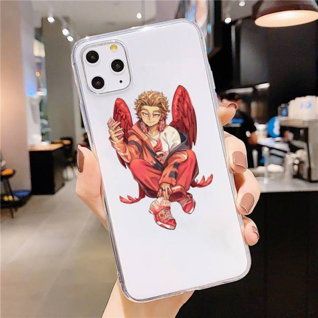 Hawks Coat Anime My Hero Academia Phone Case Transparent Soft For Ipho Geggoo Com