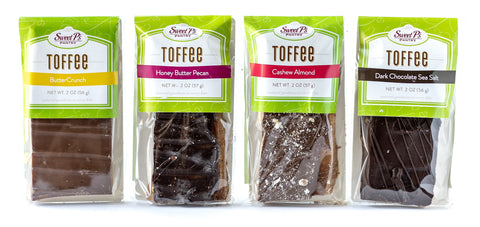 4 flavors of toffee