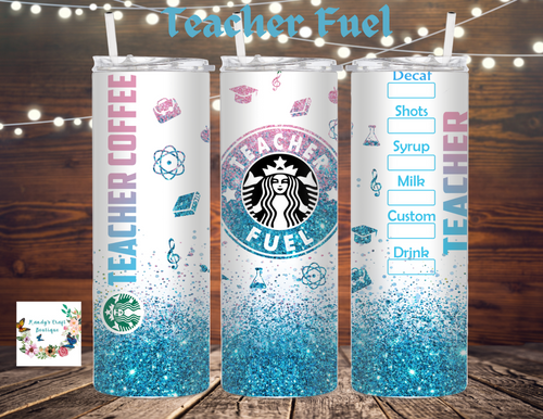 Teacher Tumbler Starbucks Teacher Fuel Skinny Tumbler Teacher