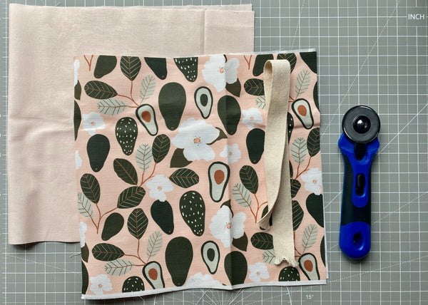 Canvas, fabric, and cotton webbing for tote tutorial. 