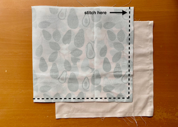 Stitching together tote bag base