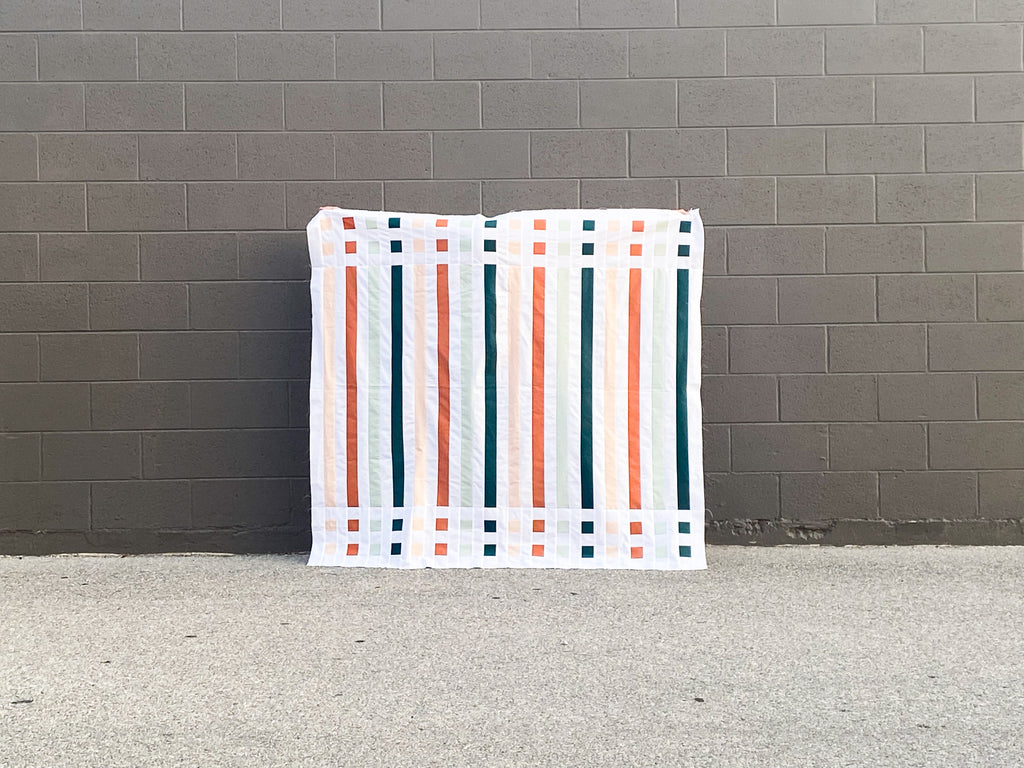 Simple Stripes Quilt by Lindsey Partridge - @peartreedesignsco