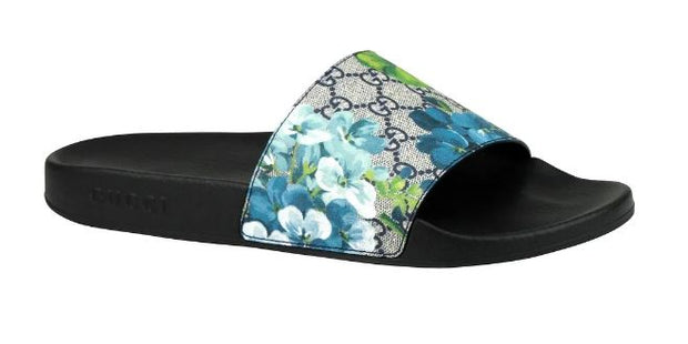 gucci floral slides mens