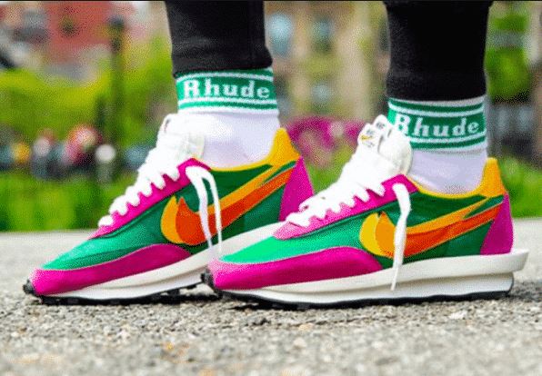 sacai x nike ldwaffle pine green