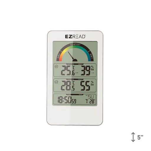 EZREAD® Small Digital Thermometer with Clock — EZRead Rain Gauges and  Thermometers