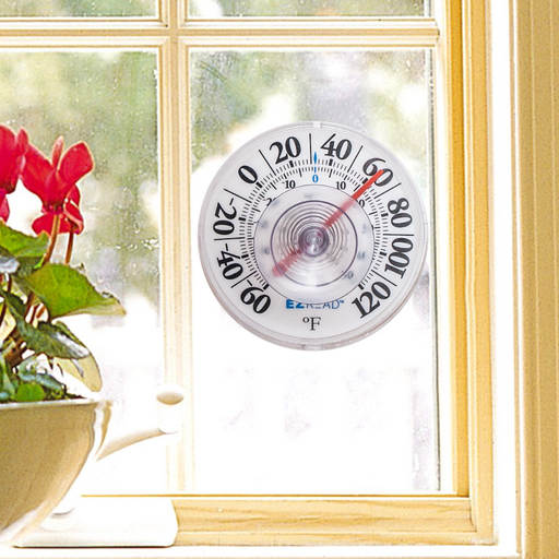 Headwind Consumer Products HW840-0006 $10.50 - 4 3/4W x 1 1/2D x 6 1/4H  EZRead Indoor/Outdoor Mini Dial Window Thermometer