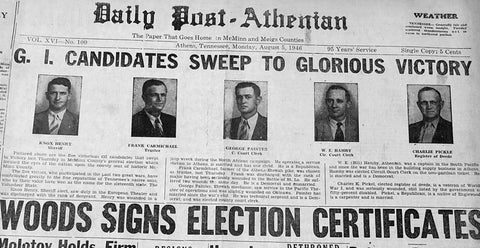 Election Results in newspaper