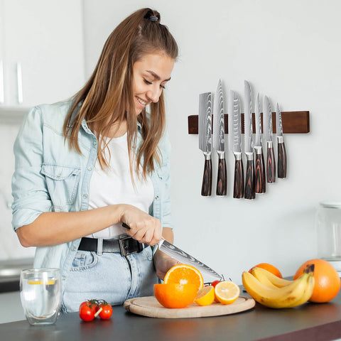 Product Image Magnetic Knife Strip in Use