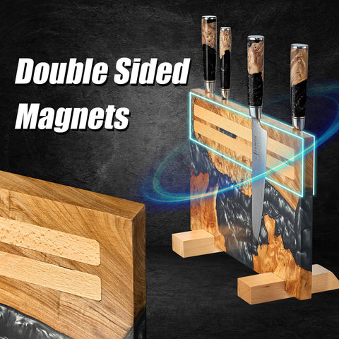 Onyx Magnetic Knife Block Black Resin Senken Knives Extra Large Product Image 4