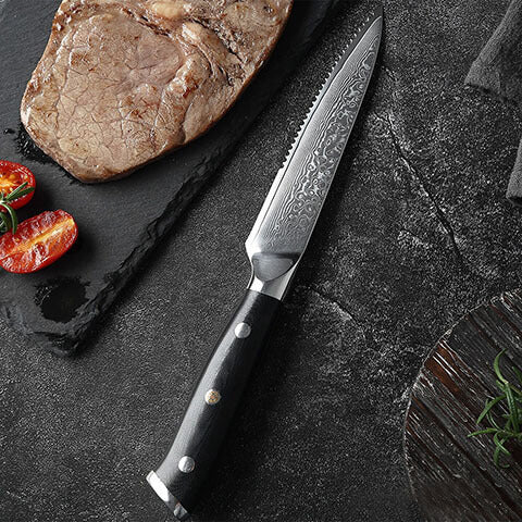 Senken Knives - Our “Umi” Damascus Steel Steak Knives