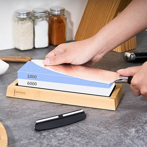 Whetstone Sharpening a Chef Knife Product Image