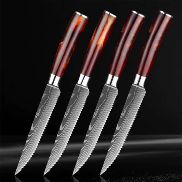 Onyx Collection - Premium Japanese Kitchen Knife Set with Black Resi –  Senken Knives
