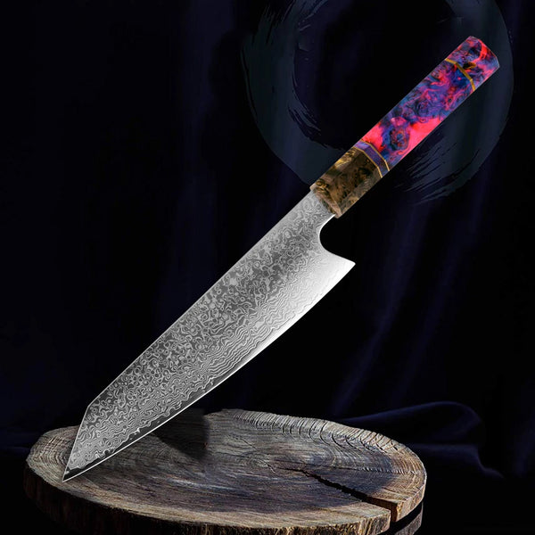 Tsunami Damascus Steel XL Cleaver Knife - Japanese VG10 Steel – Senken  Knives