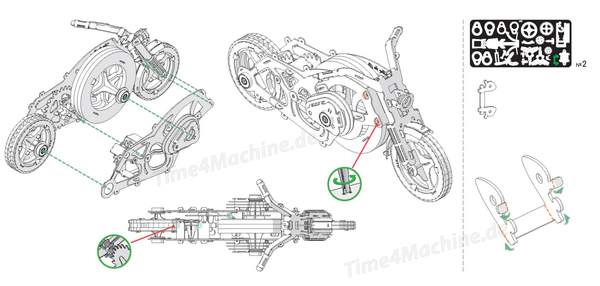 MechanischesPuzzle Montageanleitung, InnovationDE, MechanischesDesign, 
 ZeitlosesSpielzeug, MechanischeKunst - Time4Machine.de