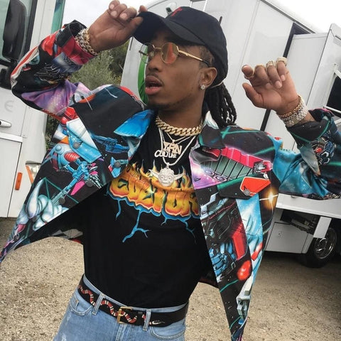 Quavo avec pendentifs glacés