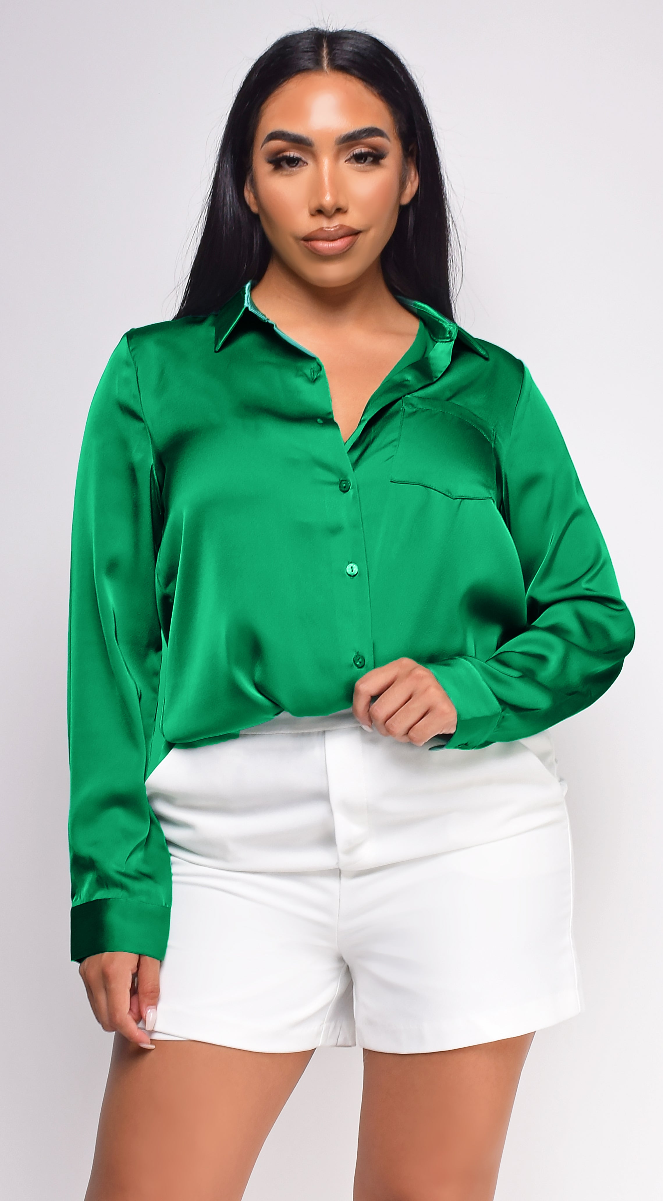 kelly green womens blouse