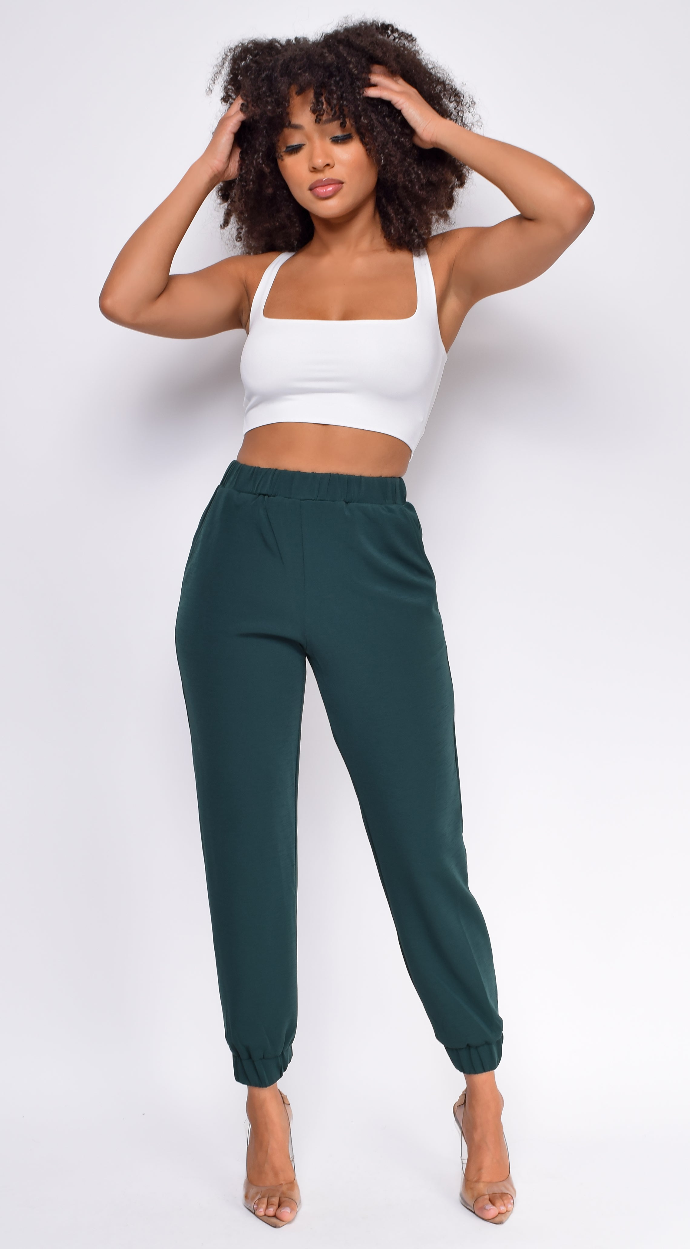 hunter green jogger pants