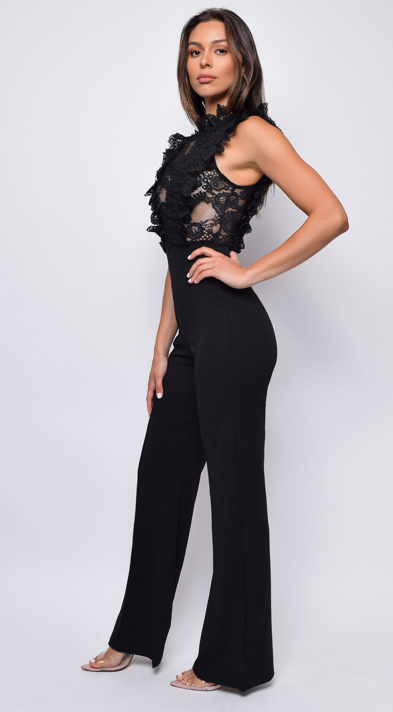 Vanna White Crotchet Flared leg Jumpsuit – Emprada