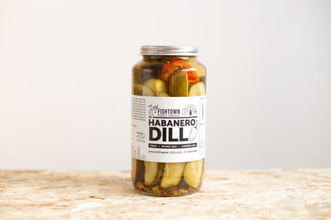 Habanero Dill pickle jar