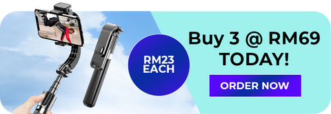 N08 Bluetooth Selfie Stick Tripod - 3 for RM69!