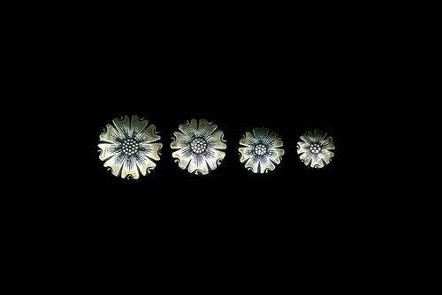 CBCONCH 115 Silver Flower Conchos