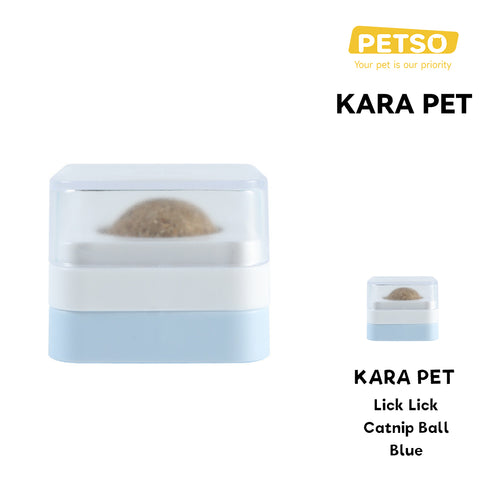 Kara Pet Blue Catnip Lick Ball