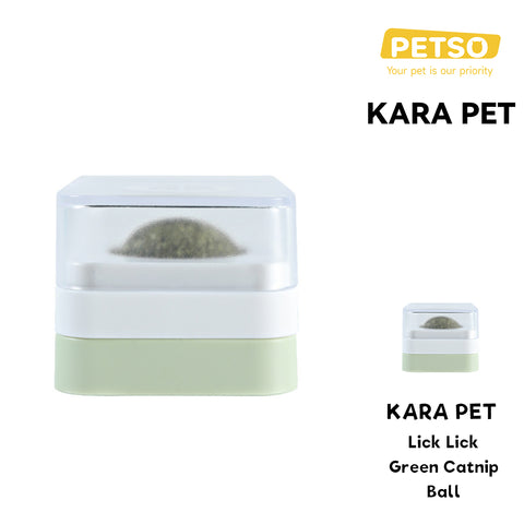 Kara Pet Green Catnip Lick Ball