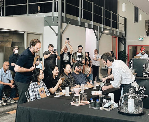 Ben Put competing in 2023 Canadian National Barista Competition