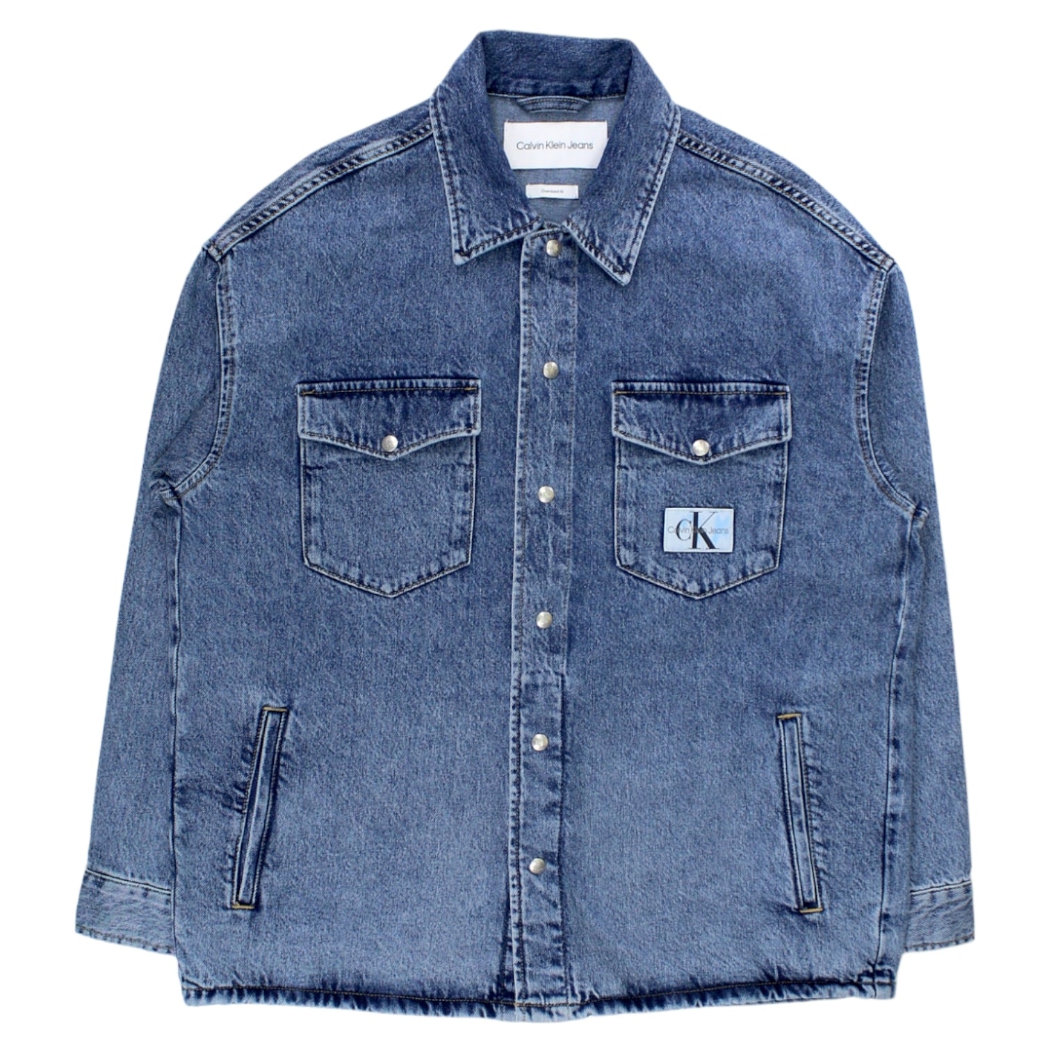 Calvin Klein Jeans Blue Denim Shacket | Shop from Crisis Online