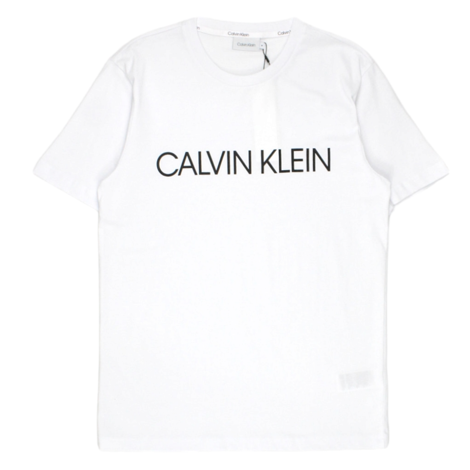 Calvin Klein White Text Logo T-Shirt | Shop from Crisis Online
