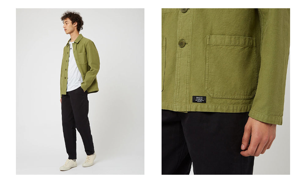 Bhode Chore Jacket (Cotton Twill) — Loden Green