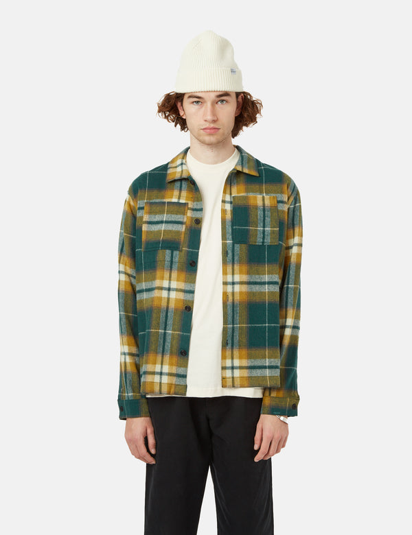 Bhode Overshirt (Cotton Moleskin) — BHODE Forest Green 