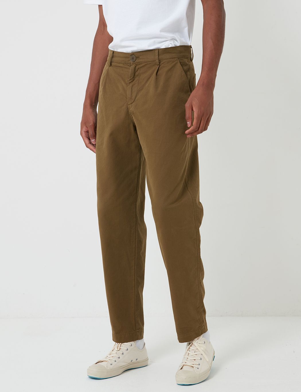 Bhode Everyday Pant (Relaxed, Cropped Leg) - Military Olive — BHODE
