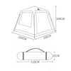 Hewolf Large 8 Person Square Top Automatic Tent
