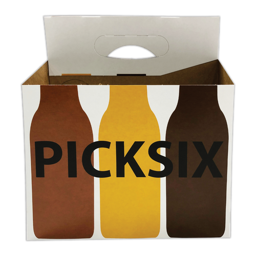 6 Pack Cardboard 12 oz. Beer/Soda Bottle Carrier by MT Products - (10 Pieces) (Kraft)