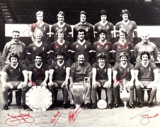 Liverpool 1977 European Cup Winners Multi Signed 16×20 Photo