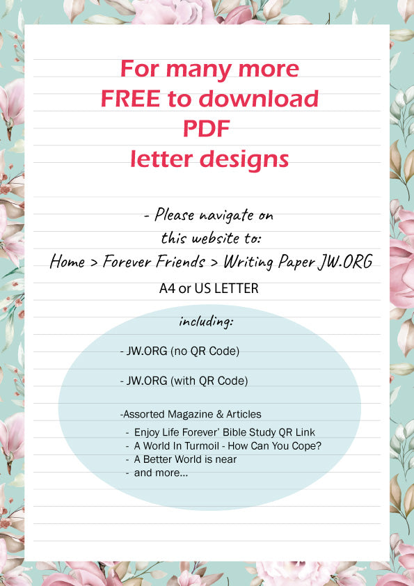 free printable a4 jw writing paper floral border 1 lilydale designs