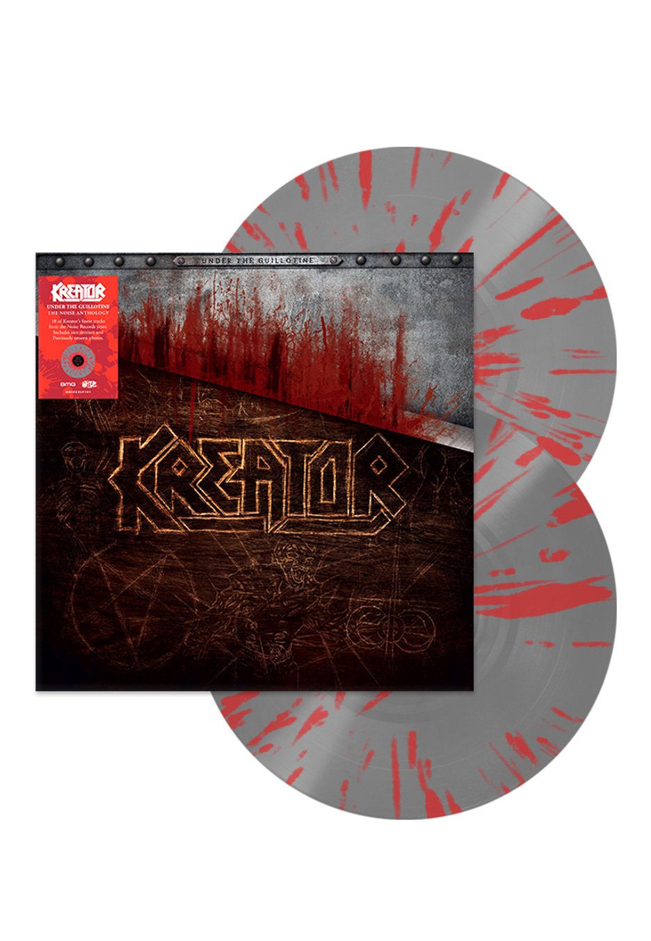 Kreator – Under The Guillotine - The Noise Records Anthology 2LP, Grey W/  Red Splatter Vinyl