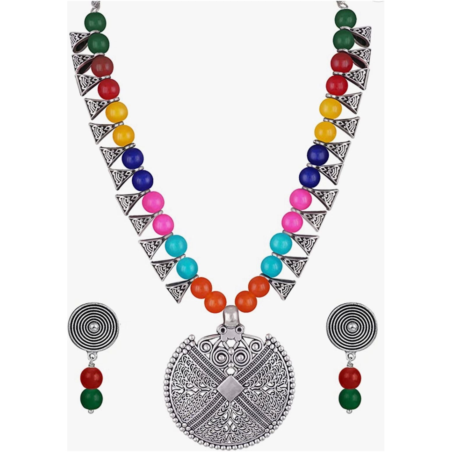 Buy online Multi Colored Beaded Necklace from Imitation Jewellery for Women  by Richeera for ₹499 at 72% off | 2024 Limeroad.com