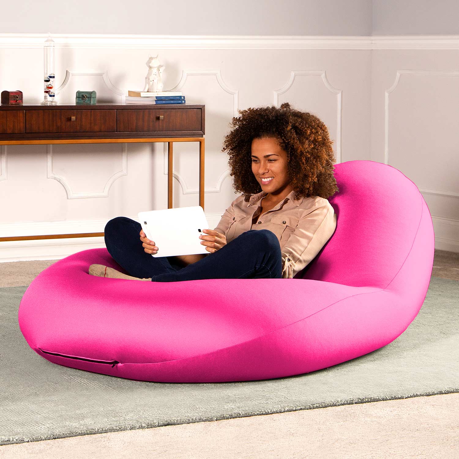 Jaxx Nimbus Large Bean Bag Chair - Hot Pink <!-- Commented out by CMS to  remove site name from title --> <!-- End of Edit by CMS -->