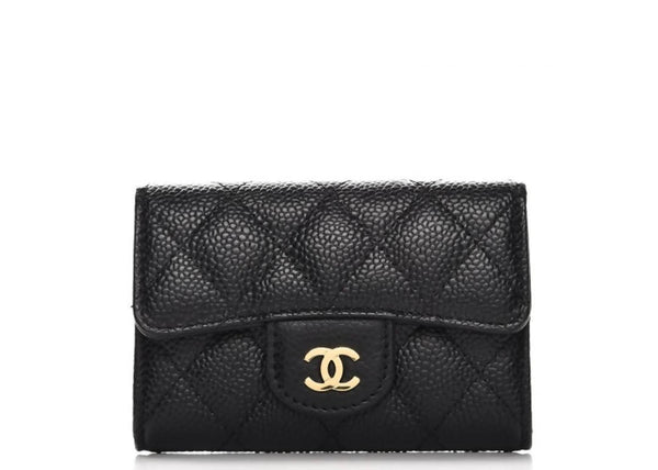 NIB 100%AUTH Chanel 22C Classic Black Caviar Card Holder Belt Bag