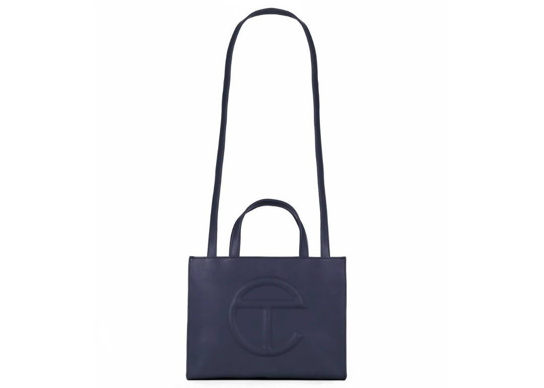 Telfar Navy Shopping Bag Medium | The Accessory Circle – The Accessory