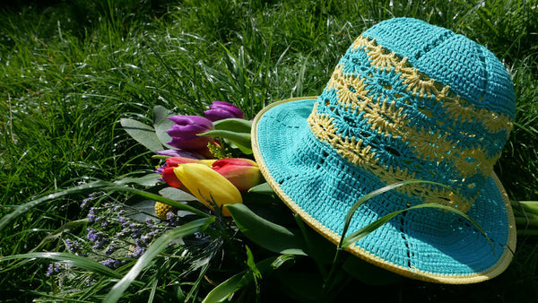 Hat, handmade, summer hat, linen, crochet, summer bucket hat