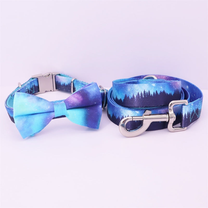 aurora Dog Collar Bow Tie with Metal Buckle Big and Small Dog&Cat Collar Pet Accessories