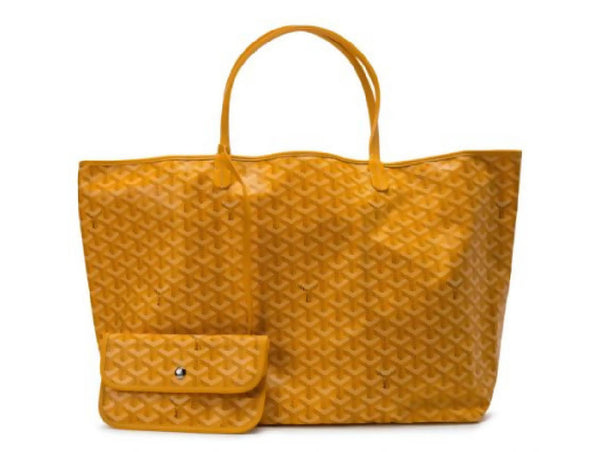 Goyard Goyardine Navy Hand-Painted Coeur St. Louis GM Tote Bag