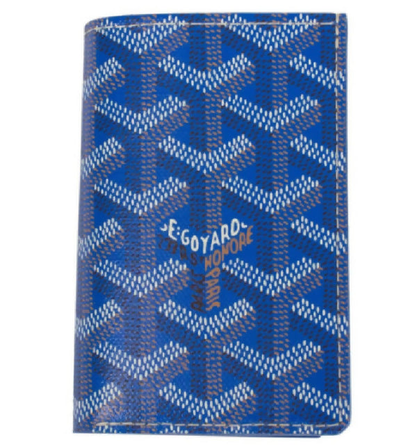 Goyard Blue Goyardine Coated Canvas Saint Sulpice Card Holder Goyard