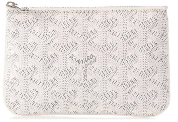 Goyard Senat Pouch Goyardine Mini White